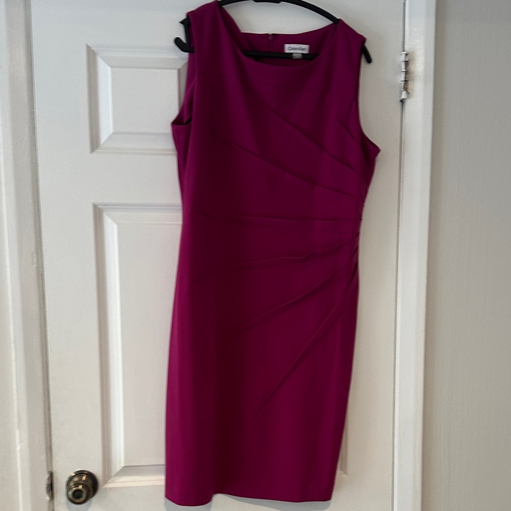 Calvin Klein Fuchsia Midi Dress